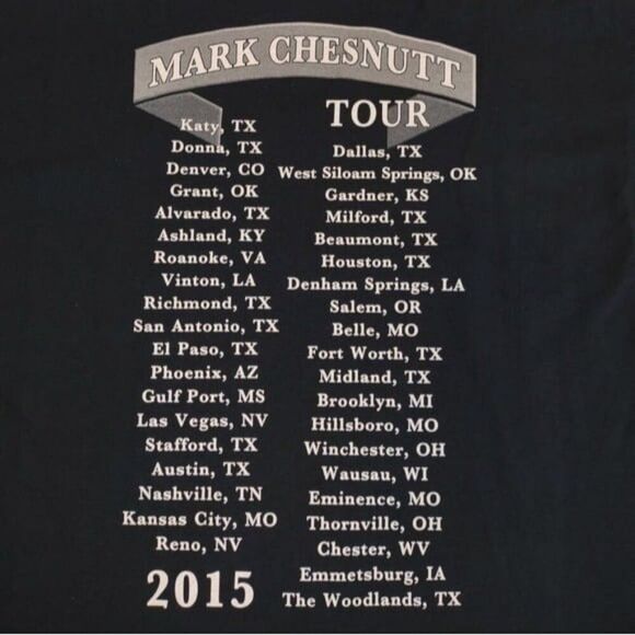 Mark Chesnutt Signed Autographed Concert Shirt XL Tradition Lives Tour 2015 - Picture 9 of 11